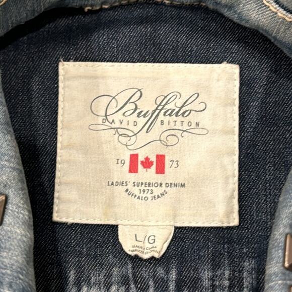 Buffalo David Bitton Women's Nadine Denim Jacket Light Wash Size L - Picture 8 of 11
